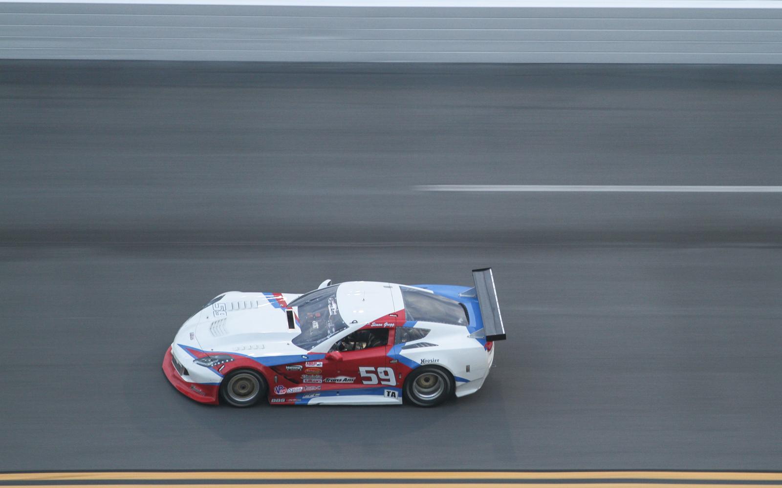 Simon Gregg leads evening practice at Daytona
